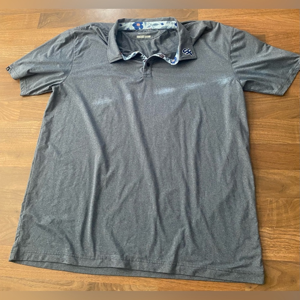 Swannies Golf Polo Men 2XL Gray Performance SF Logo